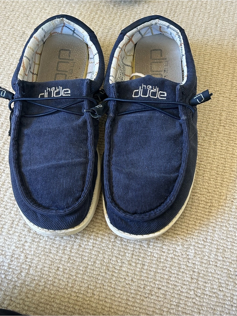 Hey Dude Men’s  Navy Canvas Slip-On Loafers